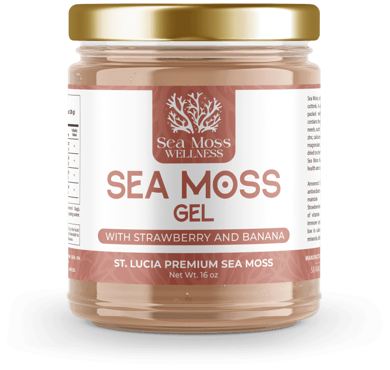Strawberry and Banana Sea Moss Gel (16oz)